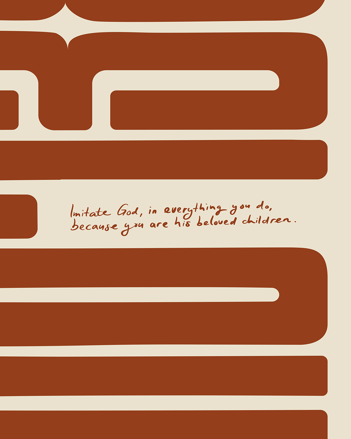 beloved brown Bold modern typographic Bible verse handwritten detail hoolyprints