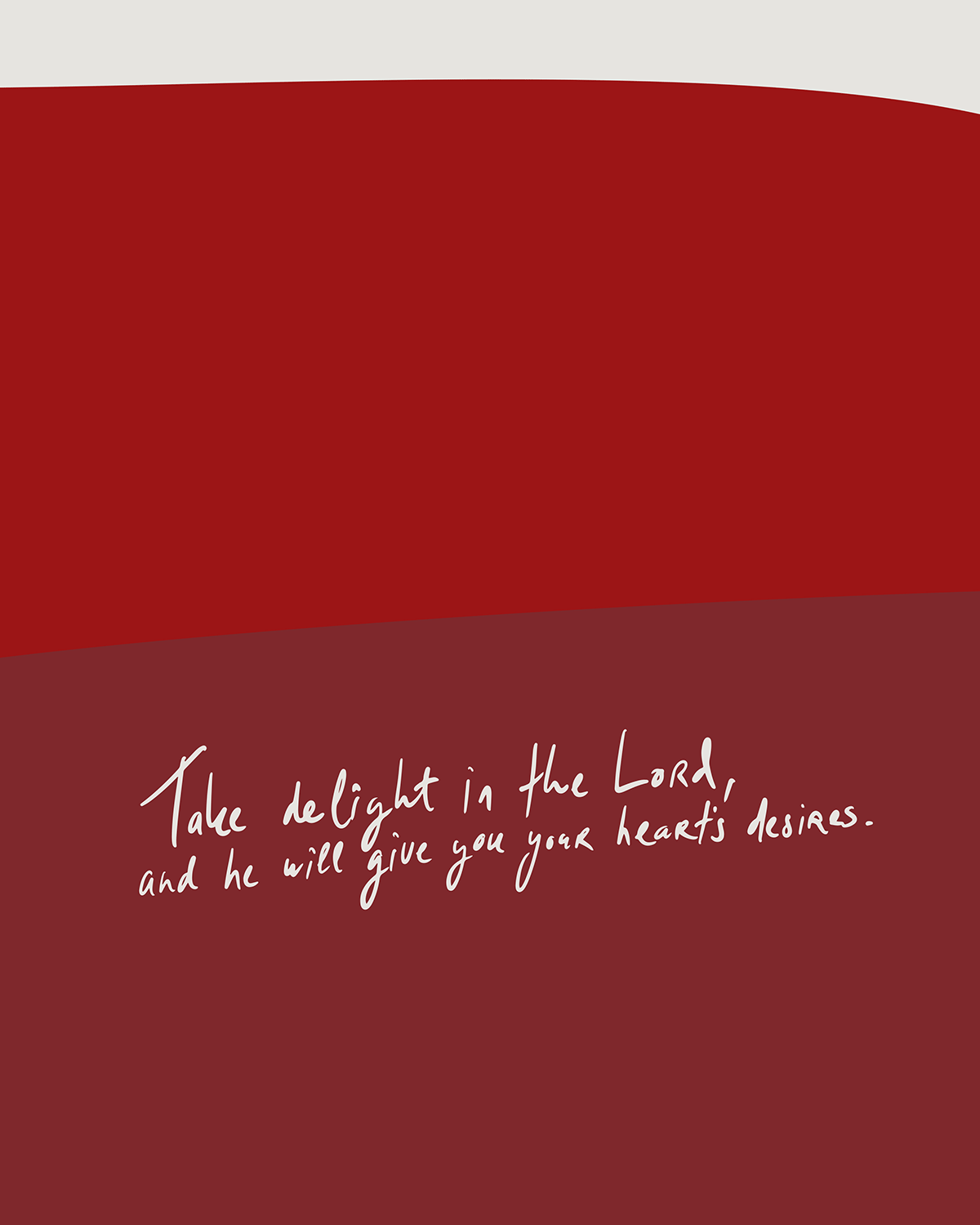 your hearts desires red tones Modern minimal abstract Bible verse handwritten detail hoolyprints