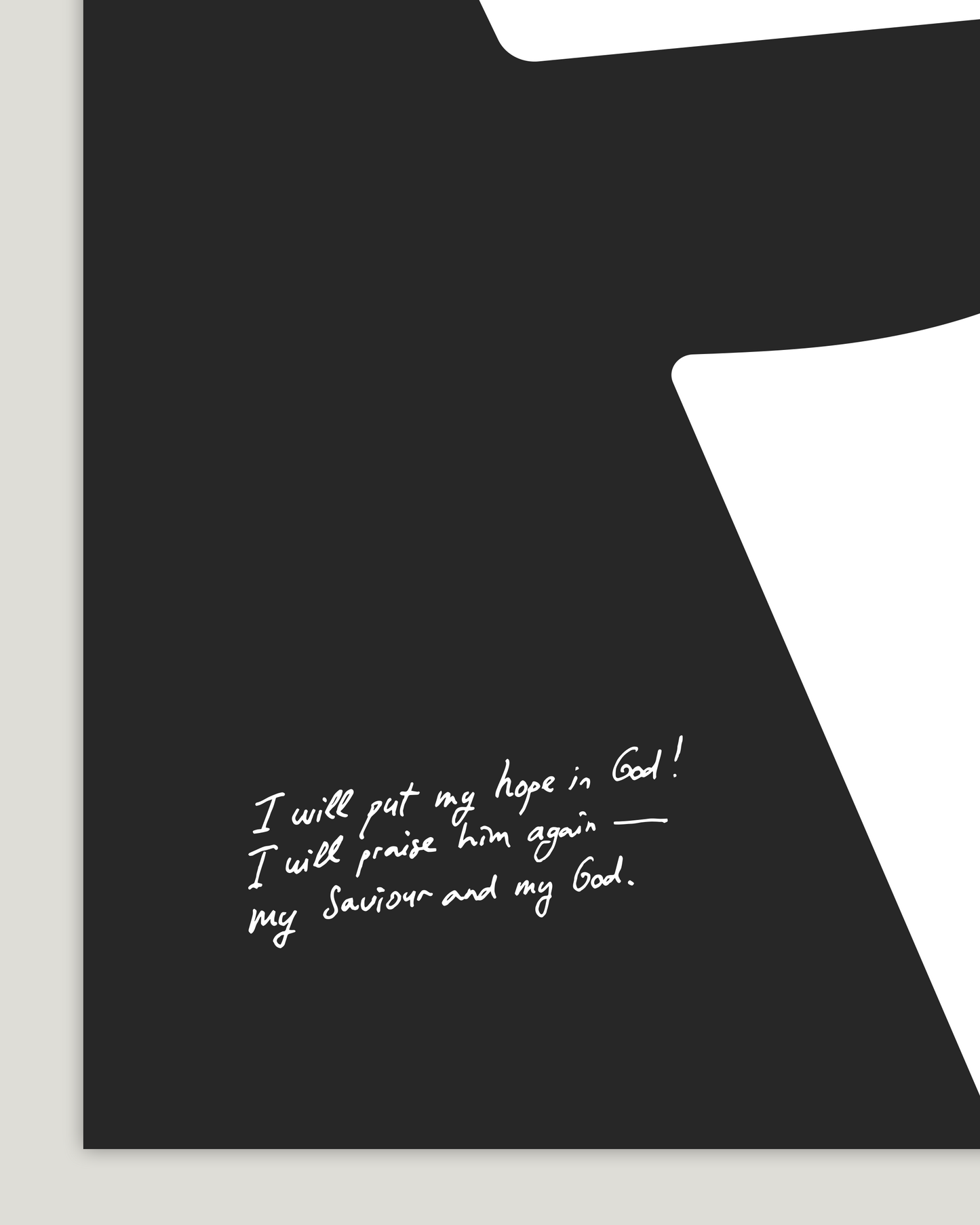 hope psalm 42:11 black Bold modern typographic Bible verse handwritten detail christian art hoolyprints