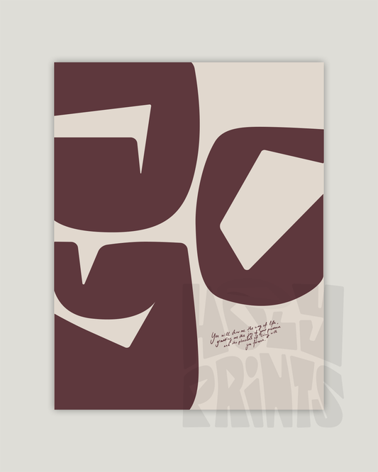 joy brown Bold modern typographic Bible verse example print inches hoolyprints