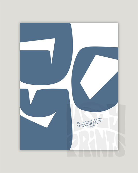 joy gray-blue Bold modern typographic Bible verse example print inches hoolyprints