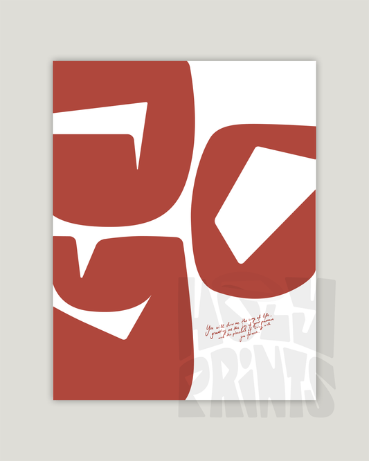 joy red-brown Bold modern typographic Bible verse example print inches hoolyprints