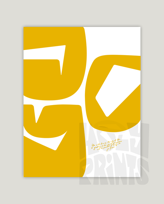 joy yellow Bold modern typographic Bible verse example print inches hoolyprints