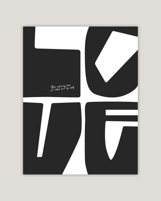 unfailing love black psalm 63:3 Bold modern typographic Bible verse example print inches christian art hoolyprints