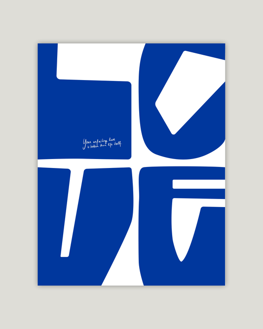 unfailing love blue psalm 63:3 Bold modern typographic Bible verse example print inches christian art hoolyprints