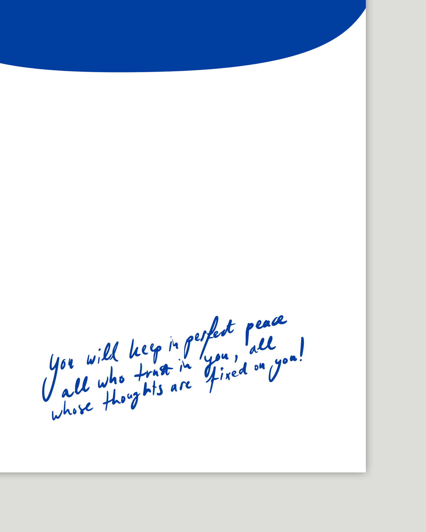 perfect peace isaiah 26:3 Bold modern typographic Bible verse handwritten detail hoolyprints