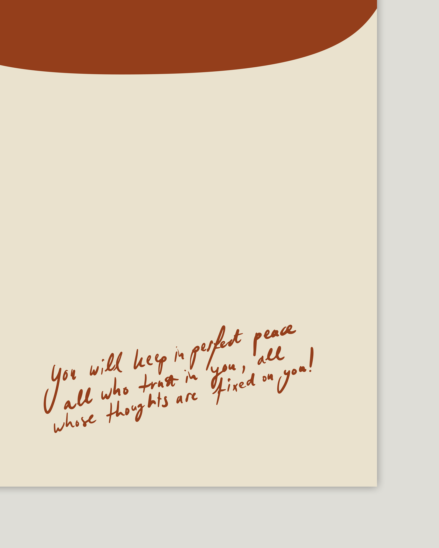 perfect peace Isaiah 26:3 Bold modern typographic Bible verse handwritten detail hoolyprints