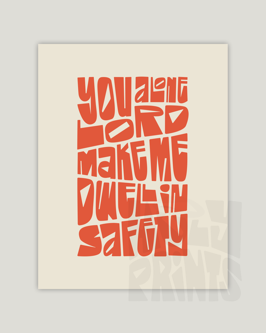bible verse art print psalm orange hoolyprints