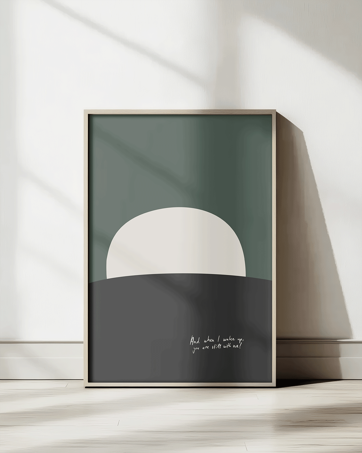 Abstract bible verse poster with verse when i awake you are still with me
