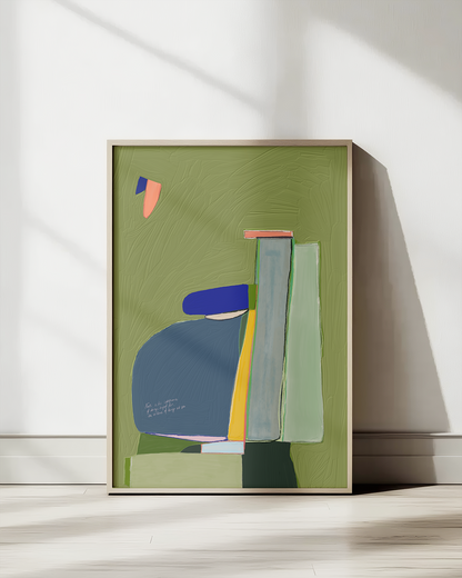 Faith—Hebrews 11:1, Abstract Scripture Art [Green]