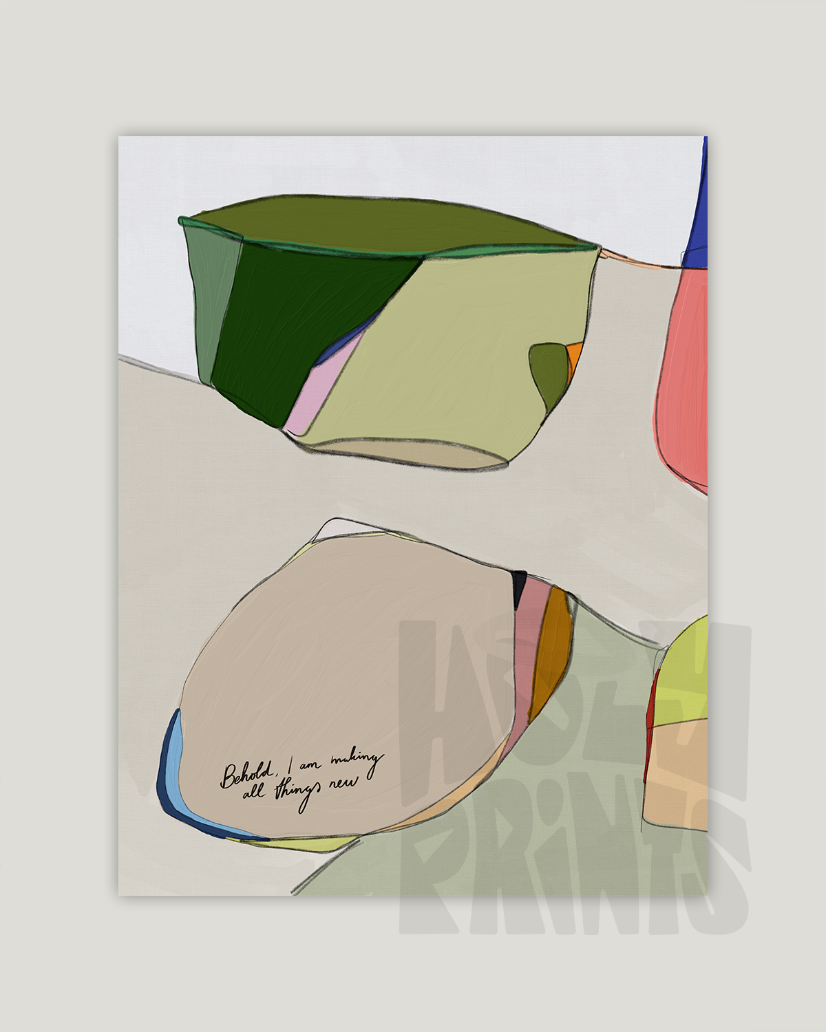 All Things New—Revelation 21:5, Modern Bible Wall Art [Colorful]