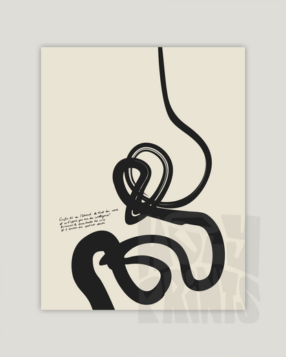 Toutes tes voies—Prov 3:5-6, Modern Abstract Print [Français-Black]