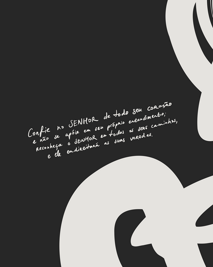 Todos os seus caminhos—Prov 3:5-6, Modern Scripture Decor [Português-Black Inv]