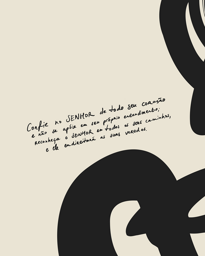 Todos os seus caminhos—Prov 3:5-6, Modern Scripture Decor [Português-Black]
