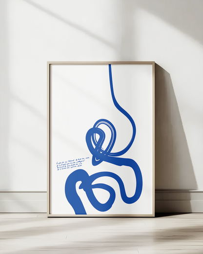 Toutes tes voies—Prov 3:5-6, Modern Abstract Print [Français-Blue]
