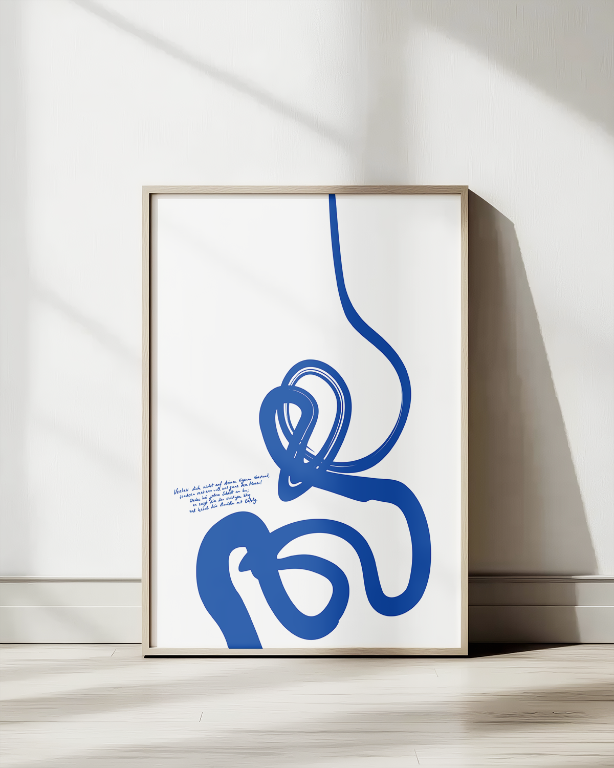 Jedem Schritt—Prov 3:5-6, Bible Abstract Wall Art [Deutsch-Blue]