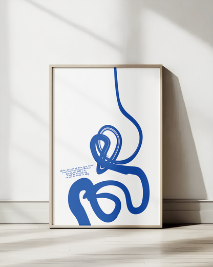 Jedem Schritt—Prov 3:5-6, Bible Abstract Wall Art [Deutsch-Blue]