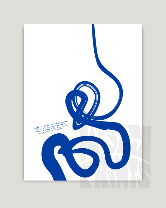 Todos os seus caminhos—Prov 3:5-6, Modern Scripture Decor [Português-Blue]