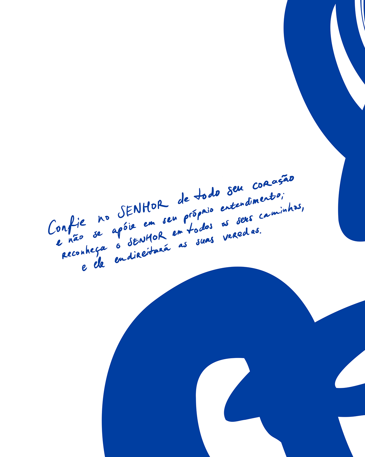 Todos os seus caminhos—Prov 3:5-6, Modern Scripture Decor [Português-Blue]