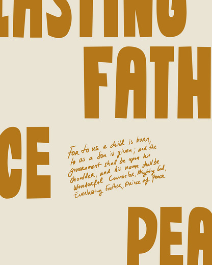 Wonderful Counselor—Isaiah 9:6, Advent Scripture Decor [Gold]