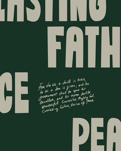 Wonderful Counselor—Isaiah 9:6, Advent Scripture Decor [Green]