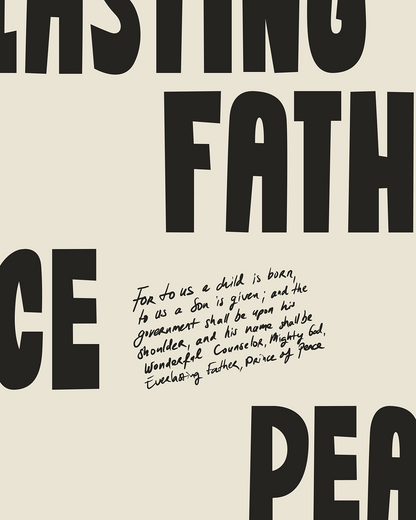 Wonderful Counselor—Isaiah 9:6, Advent Scripture Decor [Black]