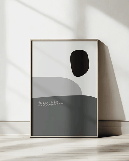 your hearts desires gray Modern minimal abstract Bible verse print framed mockup hoolyprints