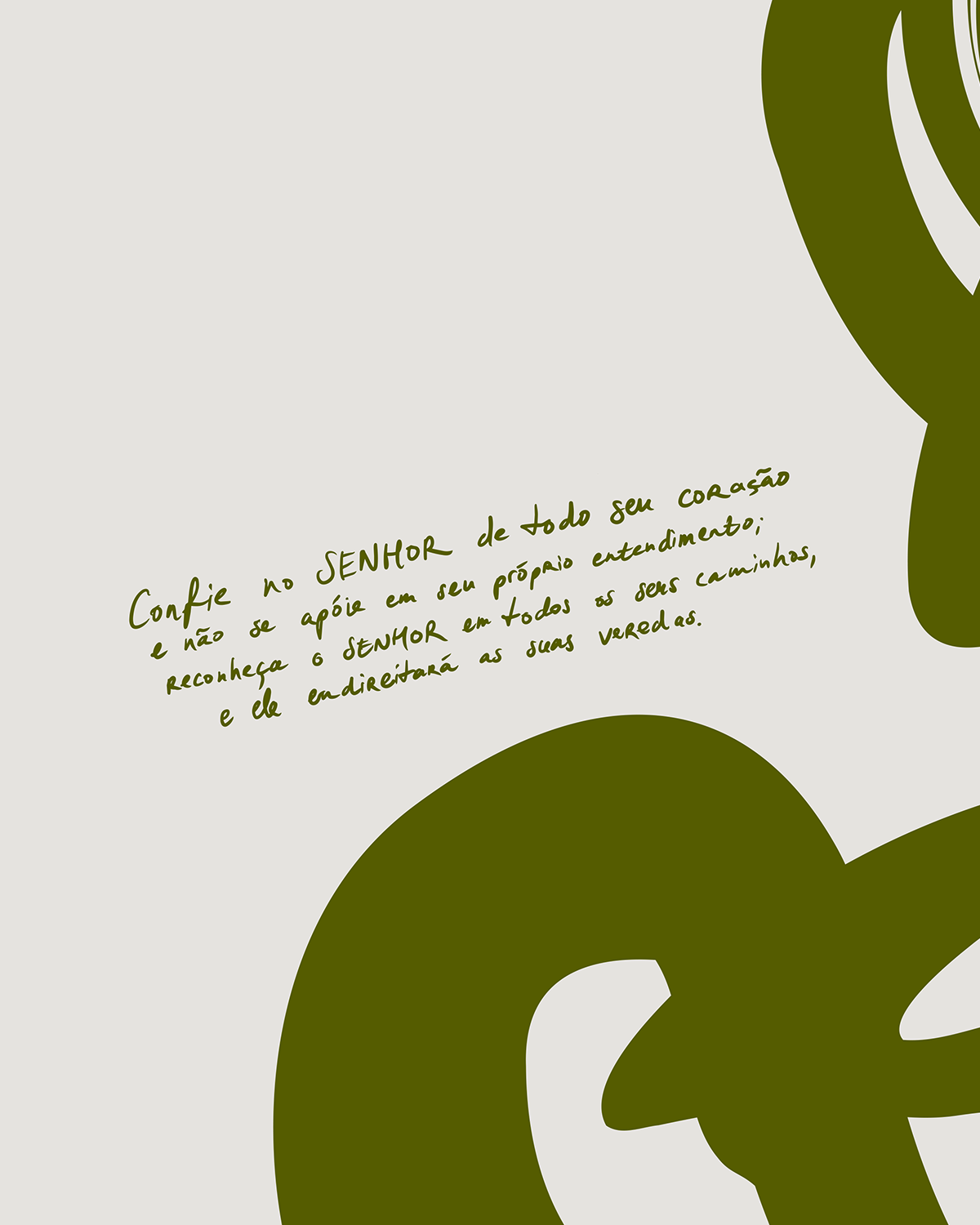 Todos os seus caminhos—Prov 3:5-6, Modern Scripture Decor [Português-Green]