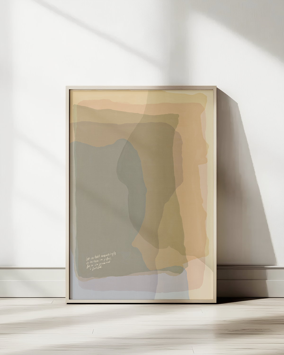 He Is Faithful—Hebrews 10:23, Modern Scripture Print [Sand]