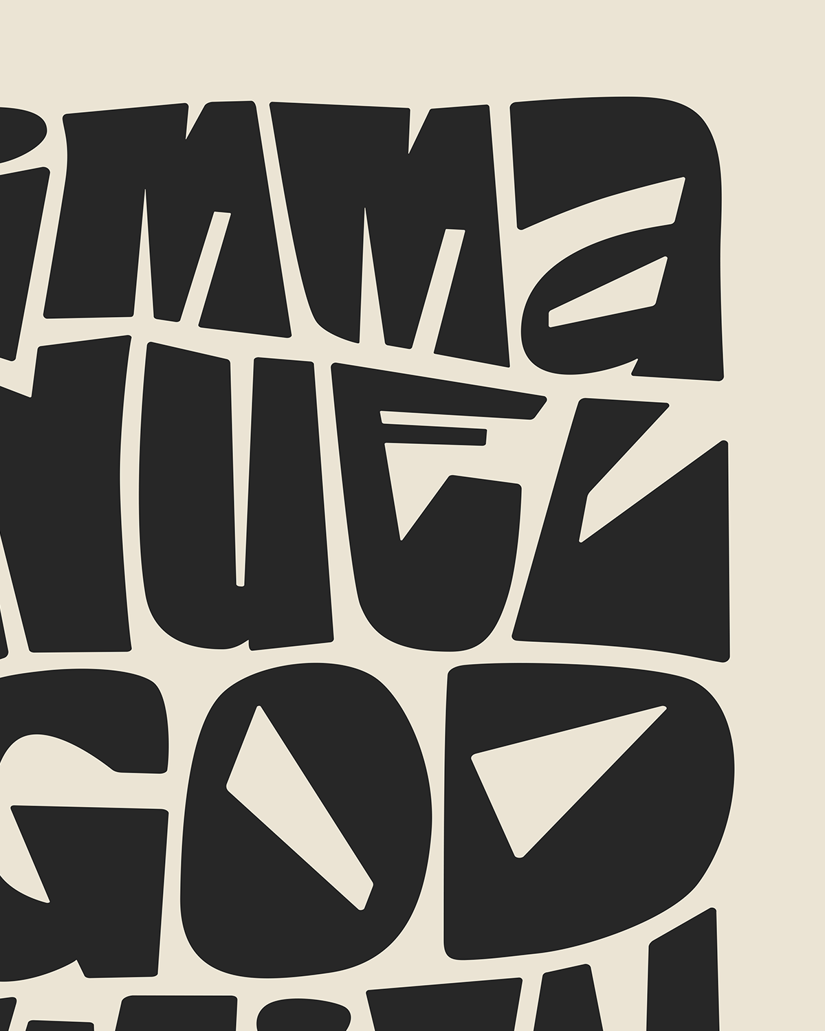 God With Us—Matt 1:23, Typographic Advent Art Print [Black]