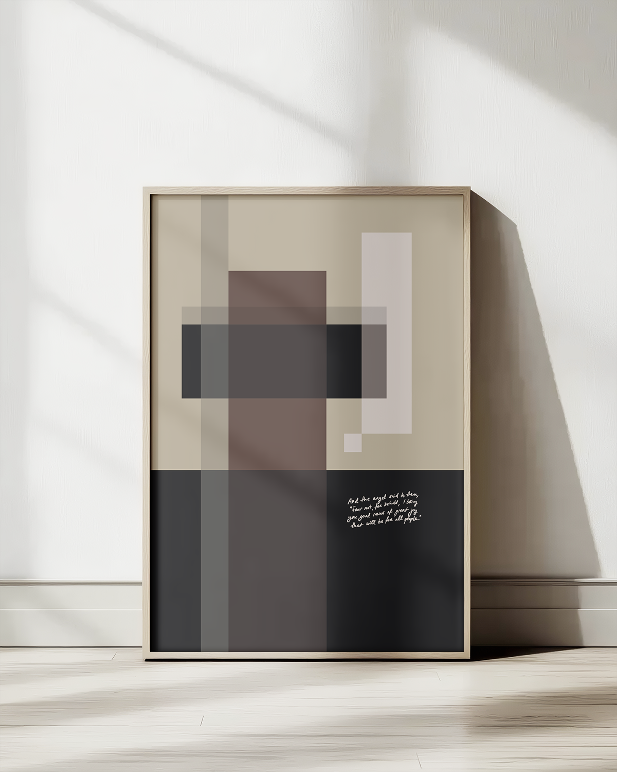 Good News—Luke 2:10, Abstract Advent Wall Decor [Black/Dark Brown]