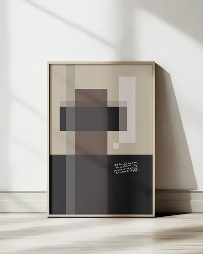 Good News—Luke 2:10, Abstract Advent Wall Decor [Black/Dark Brown]