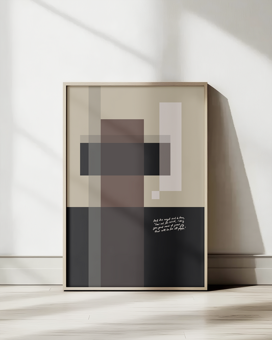 Good News—Luke 2:10, Abstract Advent Wall Decor [Black/Dark Brown]