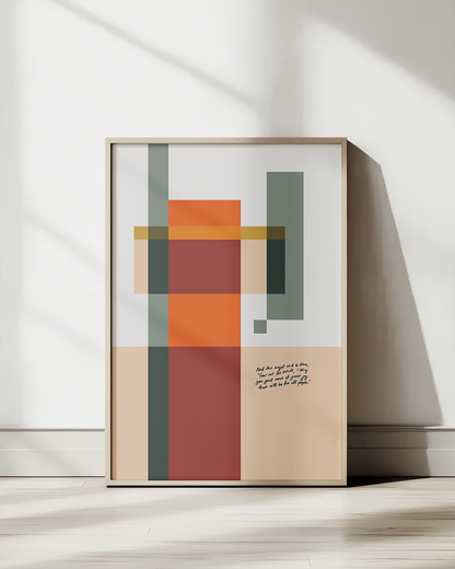 Good News—Luke 2:10, Abstract Advent Wall Decor [Green/Orange]