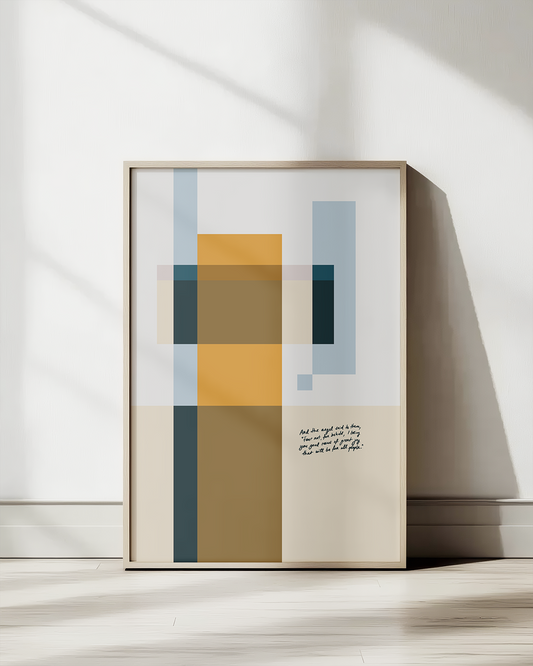 Good News—Luke 2:10, Abstract Advent Wall Decor [Yellow/Blue]
