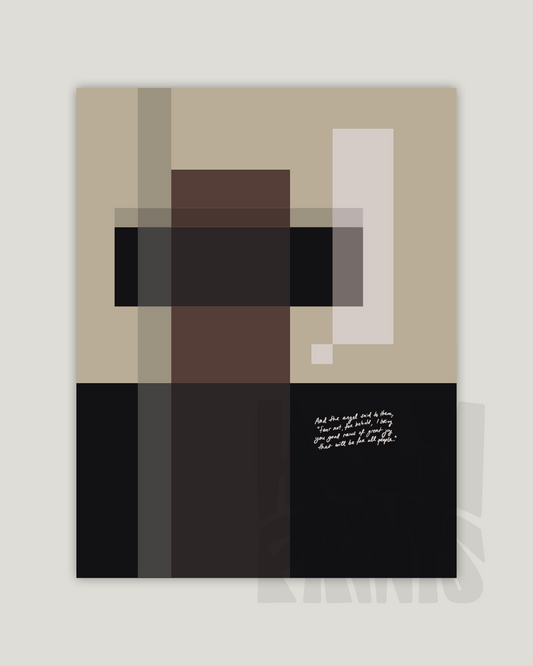 Good News—Luke 2:10, Abstract Advent Wall Decor [Black/Dark Brown]