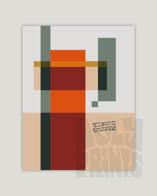 Good News—Luke 2:10, Abstract Advent Wall Decor [Green/Orange]