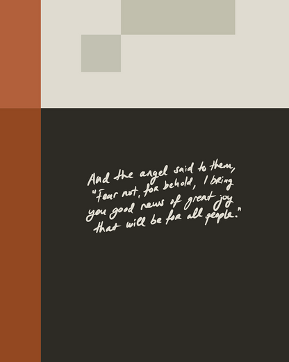 Good News—Luke 2:10, Abstract Advent Wall Decor [Light Brown/Beige]