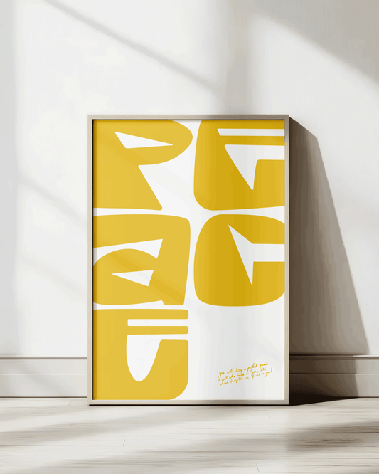 peace Isaiah Modern minimal abstract Bible verse print framed mockup hoolyprints 