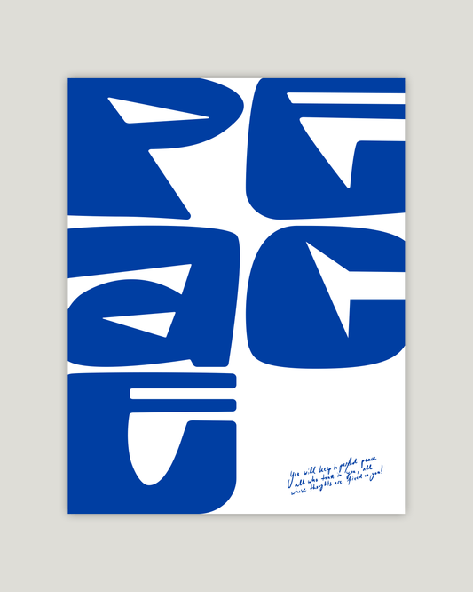 perfect peace isaiah 26:3 Bold modern typographic Bible verse example print inches hoolyprints