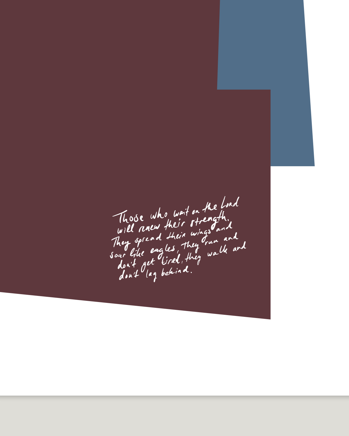 Renew their strength—Is 40:28-31, Abstract Biblical Wall Art [Brown]