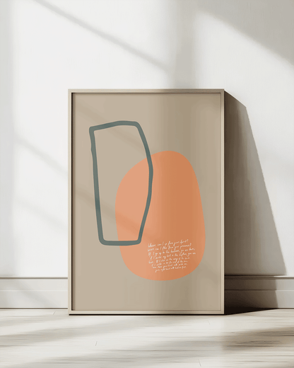 Where can i go from your spirit abstract bible verse print 