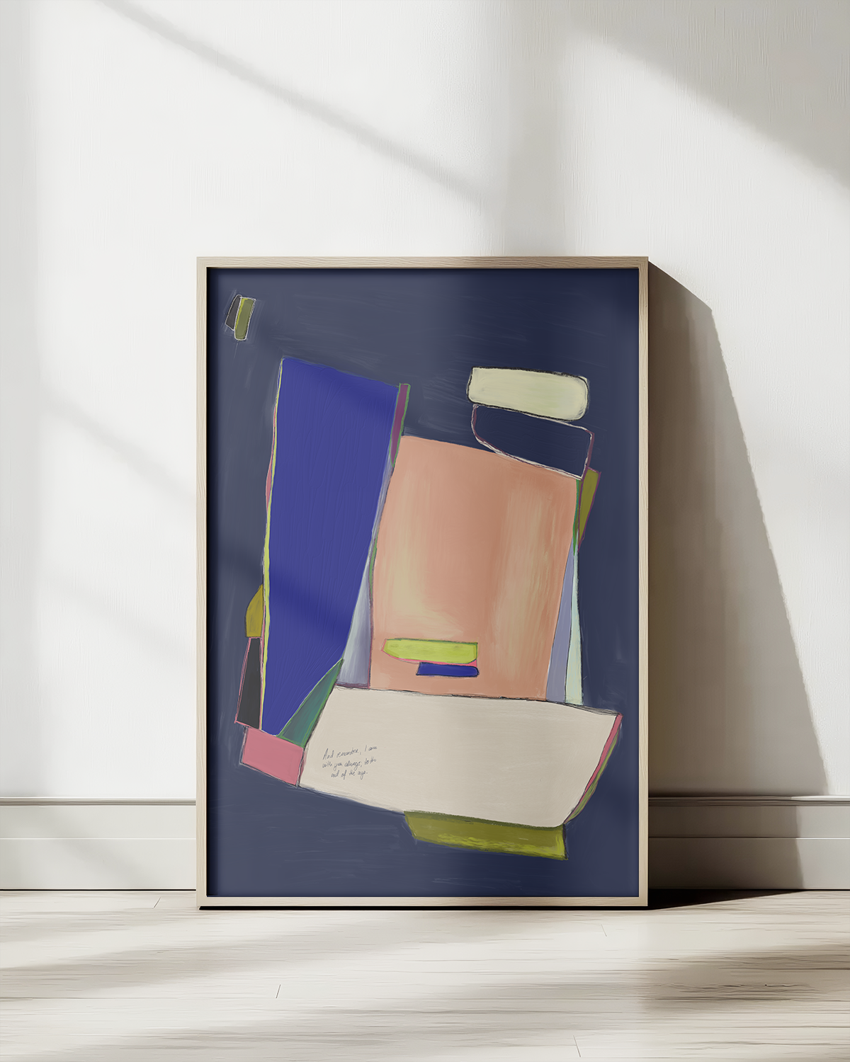 I am with you always—Matt 28:20, Abstract Wall Art [Purple/Blue]