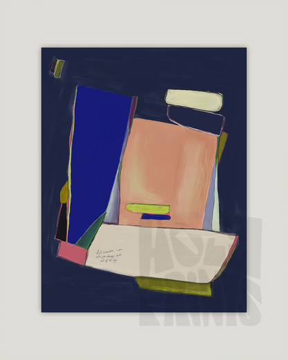 I am with you always—Matt 28:20, Abstract Wall Art [Purple/Blue]